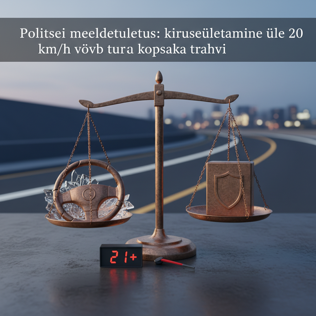 Kiiruseületamine üle 20 km/h võib tuua kopsaka trahvi